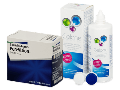 PureVision (6 lentillas) + Líquido Gelone 360 ml