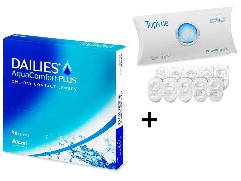 Dailies AquaComfort Plus 90 lentillas 10 lentillas REGALO Lentes de contacto.es