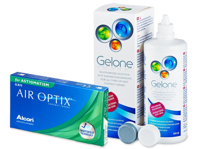 Air Optix for Astigmatism (6 Lentillas) + Liquido Gelone 360 ml