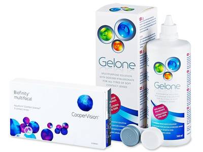 Biofinity Multifocal (3 lentillas) + Líquido Gelone 360 ml