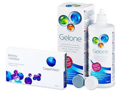 Biofinity Multifocal (6 lentillas) +  Líquido Gelone 360 ml