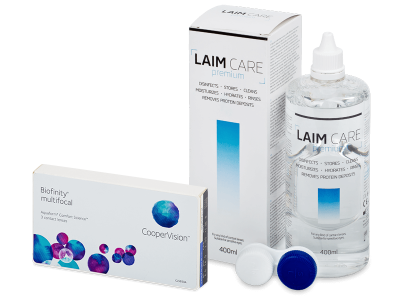 Biofinity Multifocal (3 lentillas) + Líquido Laim-Care 400 ml