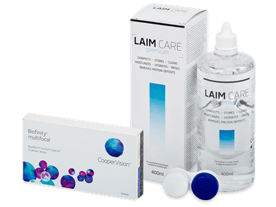 Biofinity Multifocal (3 lentillas) + Líquido Laim-Care 400 ml