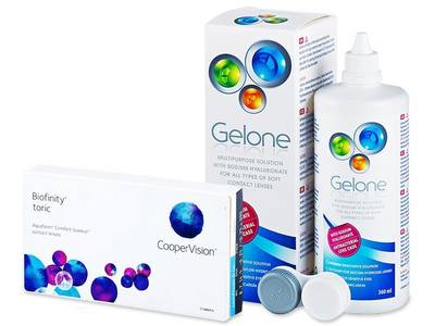 Biofinity Toric (3 lentillas) + Líquido Gelone 360 ml