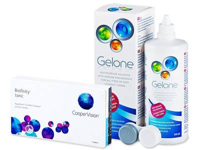 Biofinity Toric (3 lentillas) + Líquido Gelone 360 ml