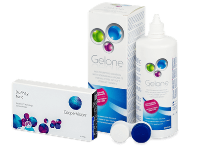 Biofinity Toric (3 lentillas) + Líquido Gelone 360 ml