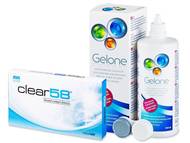 Clear 58 (6 lentillas) + Líquido Gelone 360 ml Pack lentillas + Gelone - Clear 58 (6 lentillas) + Líquido Gelone 360 ml