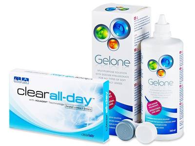 Clear All-Day (6 Lentillas) + Líquido Gelone 360 ml - Pack ahorro