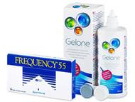Frequency 55 (6 Lentillas) + Líquido Gelone 360 ml Pack lentillas + Gelone - Frequency 55 (6 Lentillas) + Líquido Gelone 360 ml