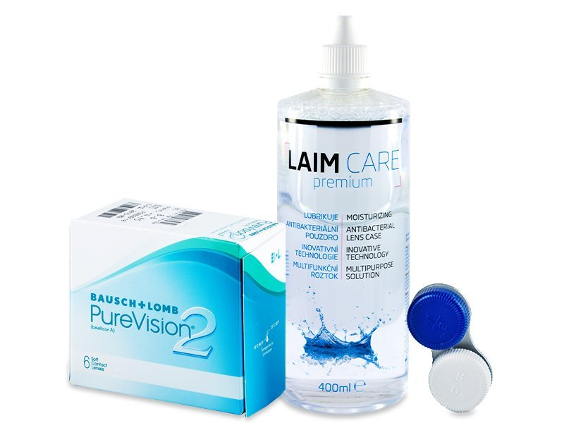 PureVision 2 (6 lentillas) + Líquido Laim-Care 400 ml
