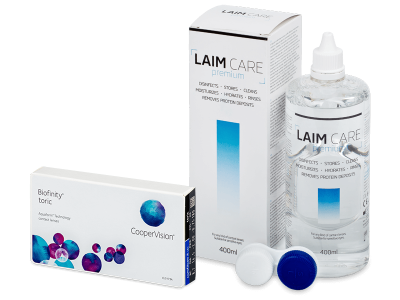 Biofinity Toric (3 lentillas) + Líquido Laim-Care 400 ml