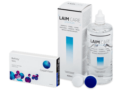 Biofinity Toric (3 lentillas) + Líquido Laim-Care 400 ml