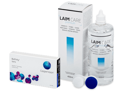 Biofinity Toric (3 lentillas) + Líquido Laim-Care 400 ml