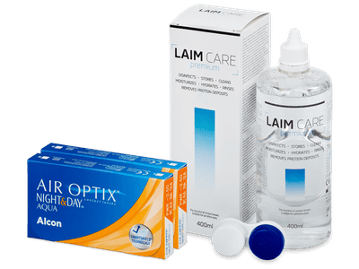 Air Optix Night and Day Aqua (2x3 lentillas) + Líquido Laim-Care 400 ml
