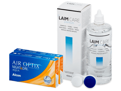 Air Optix Night and Day Aqua (2x3 lentillas) + Líquido Laim-Care 400 ml