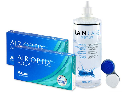 Air Optix Aqua (2x3 lentillas) + Líquido Laim-Care 400 ml - Pack ahorro