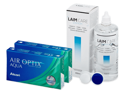 Air Optix Aqua (2x3 lentillas) + Líquido Laim Care 400 ml