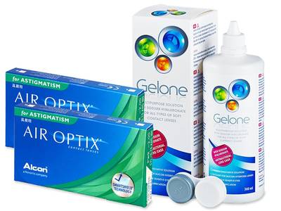 Air Optix for Astigmatism (2x3 Lentillas) + Gelone 360ml - Pack ahorro