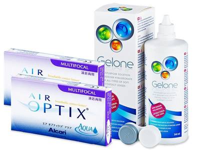 Air Optix Aqua Multifocal (2x3 Lentillas) + Gelone 360ml - Diseño antiguo