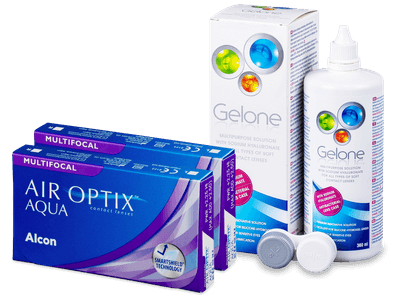 Air Optix Aqua Multifocal (2x3 Lentillas) + Gelone 360ml