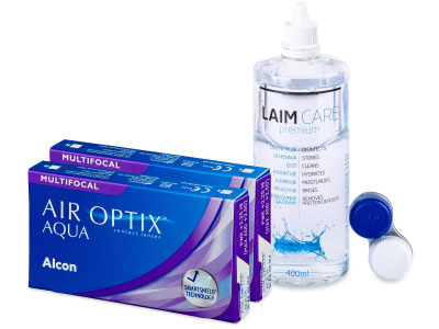 Air Optix Aqua Multifocal (2x3 Lentillas) + Laim Care 400ml