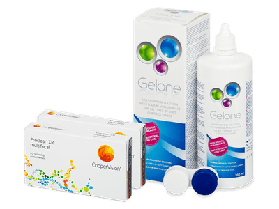 Proclear Multifocal XR (2x3 Lentillas) + Líquido Gelone 360 ml - Pack ahorro