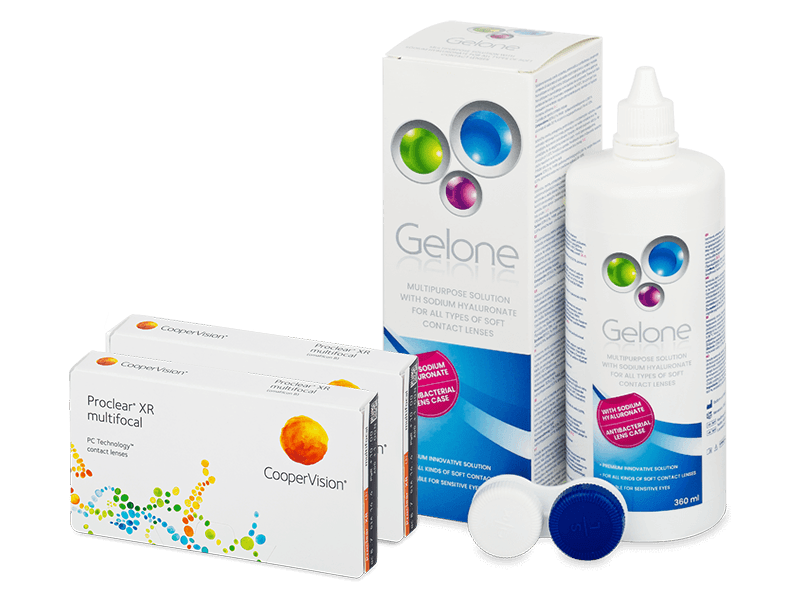 Proclear Multifocal XR (2x3 Lentillas) + Líquido Gelone 360 ml - Pack ahorro