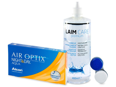Air Optix Night and Day Aqua (6 lentillas) + Líquido Laim-Care 400ml - Diseño antiguo