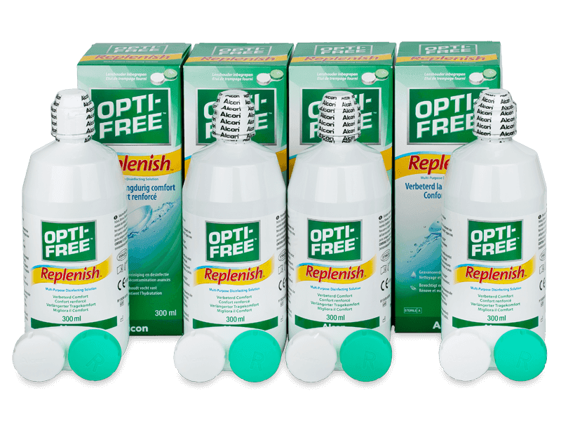 Líquido OPTI-FREE RepleniSH 4x 300 ml - Pack económico 4 - líquido