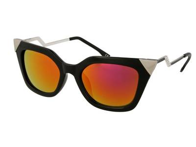 Gafas de sol Alensa Cat Eye Shiny Black Mirror 