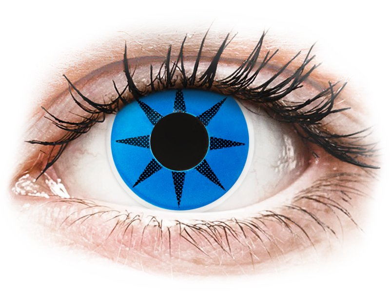 ColourVUE Crazy Lens - Blue Star - Sin graduar (2 lentillas) - Lentillas de colores