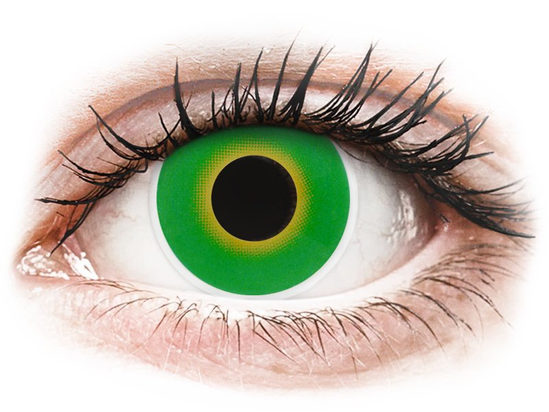 ColourVUE Crazy Lens - Hulk Green - Sin graduar (2 lentillas) - Lentillas de colores