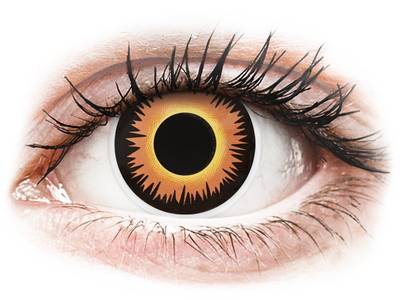 ColourVUE Crazy Lens - Orange Werewolf - Sin graduar (2 lentillas) - Lentillas de colores