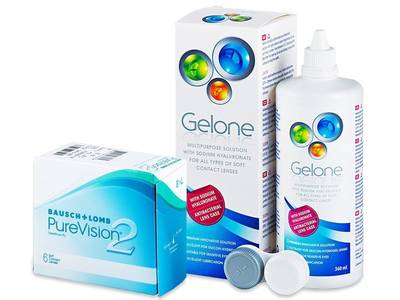 PureVision 2 (6 lentillas) + Líquido Gelone 360 ml