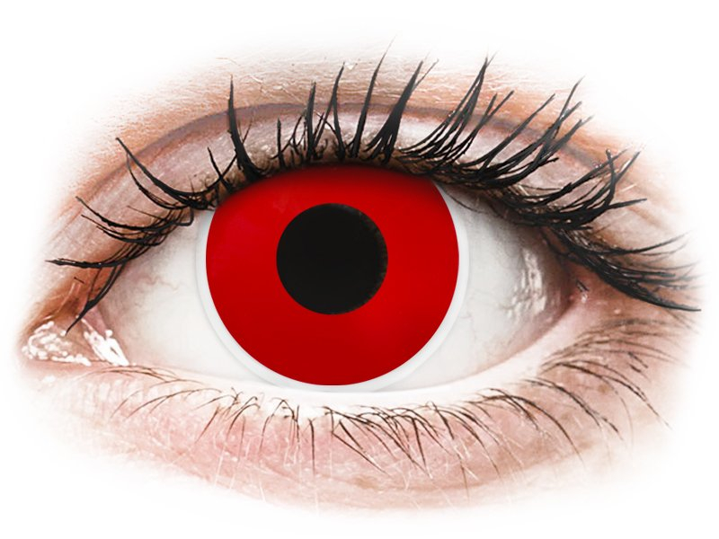 ColourVUE Crazy Lens - Red Devil - Graduadas (2 lentillas) - Lentillas de colores