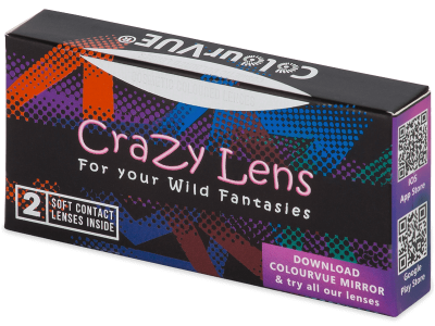 ColourVUE Crazy Lens - White Zombie - Graduadas (2 lentillas) - Lentillas de colores