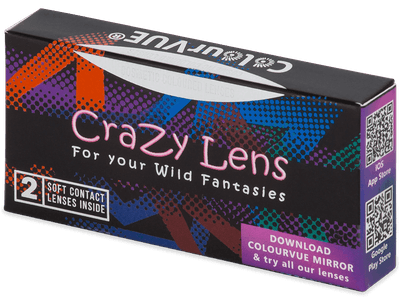 ColourVUE Crazy Lens - White Zombie - Graduadas (2 lentillas) - Lentillas de colores