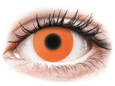 ColourVUE Crazy Glow Naranja- Sin graduar (2 lentillas) - Lentillas de colores