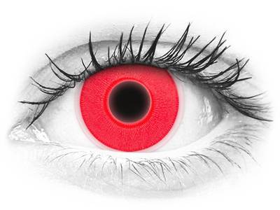 ColourVUE Crazy Glow Rojo - Sin graduar (2 lentillas)