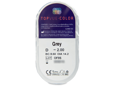 TopVue Color - Grey - Graduadas (2 lentillas) - Previsualización del blister
