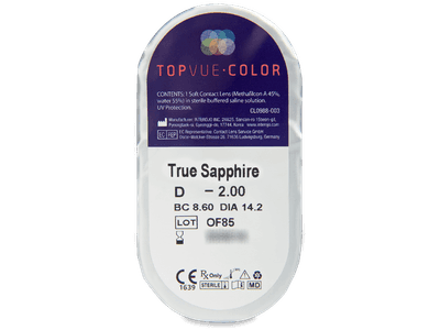 TopVue Color - True Sapphire - Graduadas (2 lentillas) - Previsualización del blister