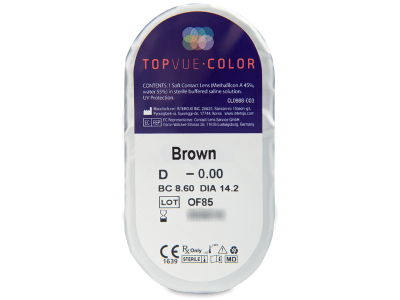 TopVue Color - Brown - Sin graduar (2 lentillas) - Previsualización del blister
