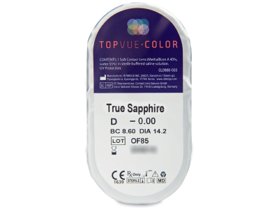 TopVue Color - True Sapphire - Sin graduar (2 lentillas) - Previsualización del blister