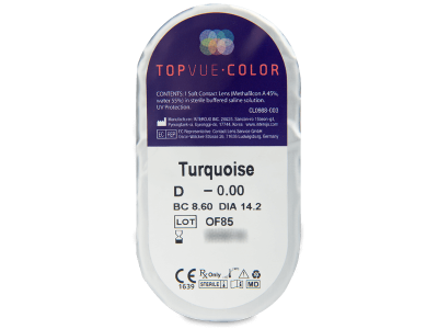 TopVue Color - Turquoise - Sin graduar (2 lentillas) - Previsualización del blister