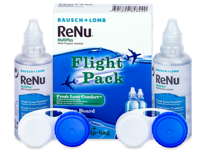 Líquido ReNu Multiplus flight pack 2 x 60 ml - líquido de limpieza