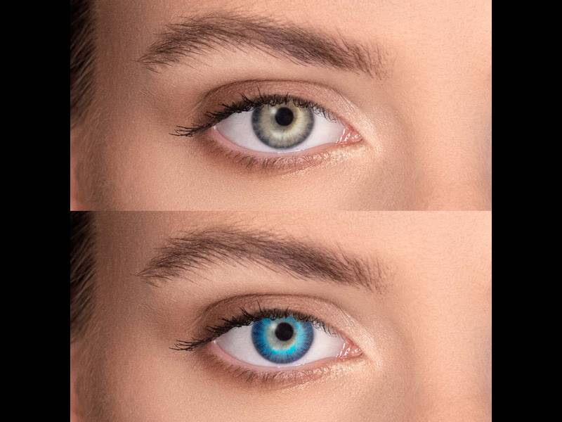 Lentillas de sales color azul