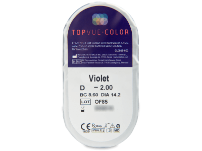 TopVue Color - Violet - Sin graduar (2 lentillas) - Previsualización del blister