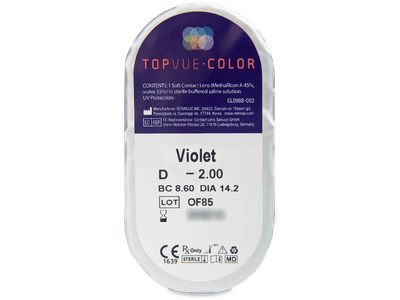 TopVue Color - Violet - Graduadas (2 lentillas) - Previsualización del blister