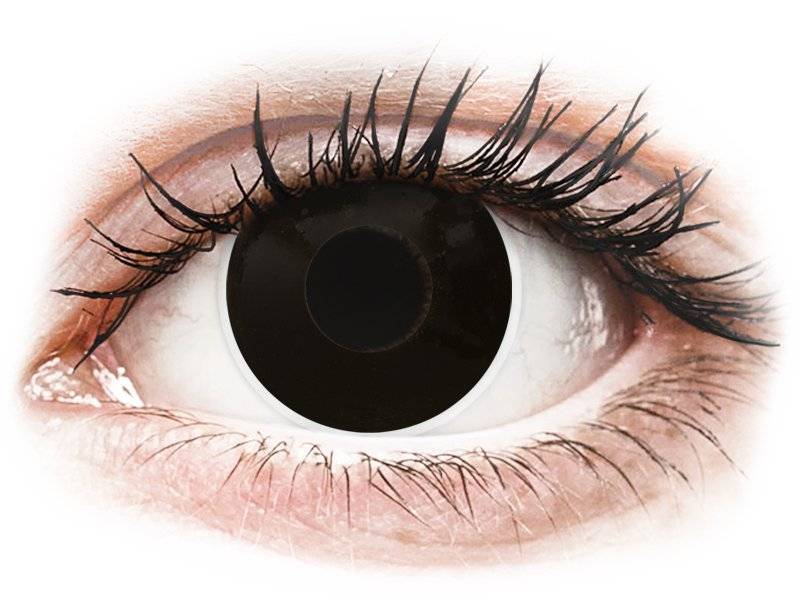 ColourVUE Crazy Lens - Blackout - Diarias sin graduar (2 lentillas) - Lentillas de colores