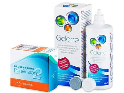 PureVision 2 for Astigmatism (6 lentillas) + Liquido Gelone 360 ml